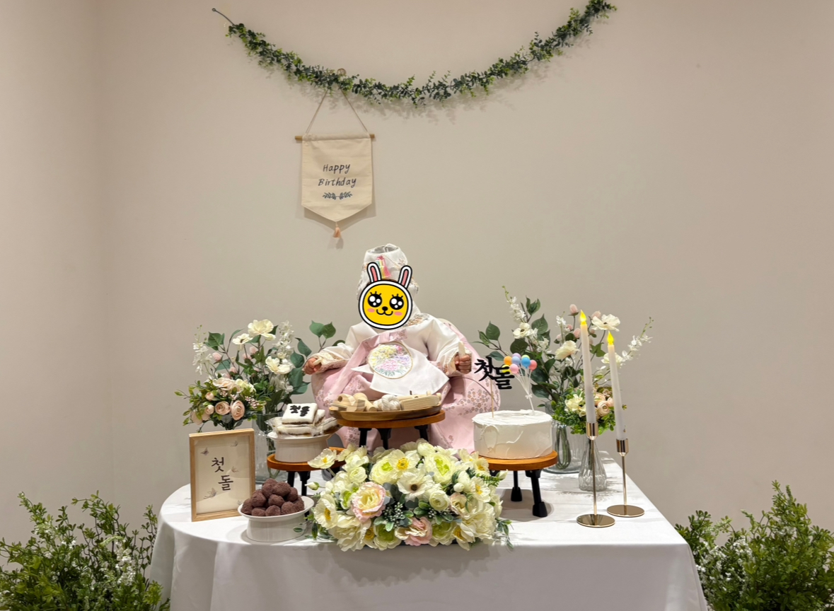 돌상, 한복 대여 후기