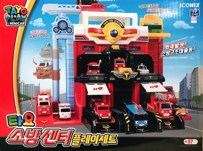 아이코닉스 타요 액션소방센터 플레이세트(미니카 4종 포함)